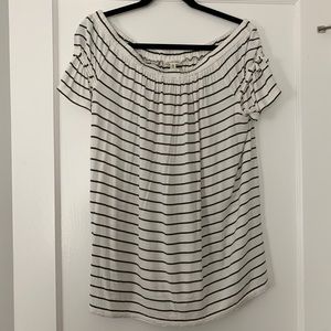 Max Studio Striped off shoulder too